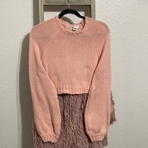 RSQ Pink Cropped Sweater
